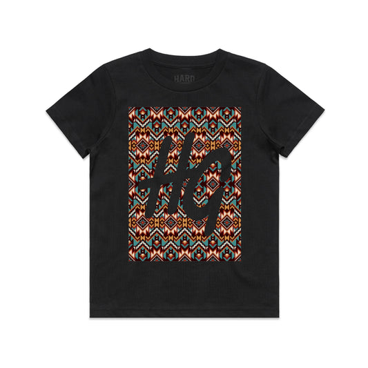 Kids Aztec Logo Tee Black