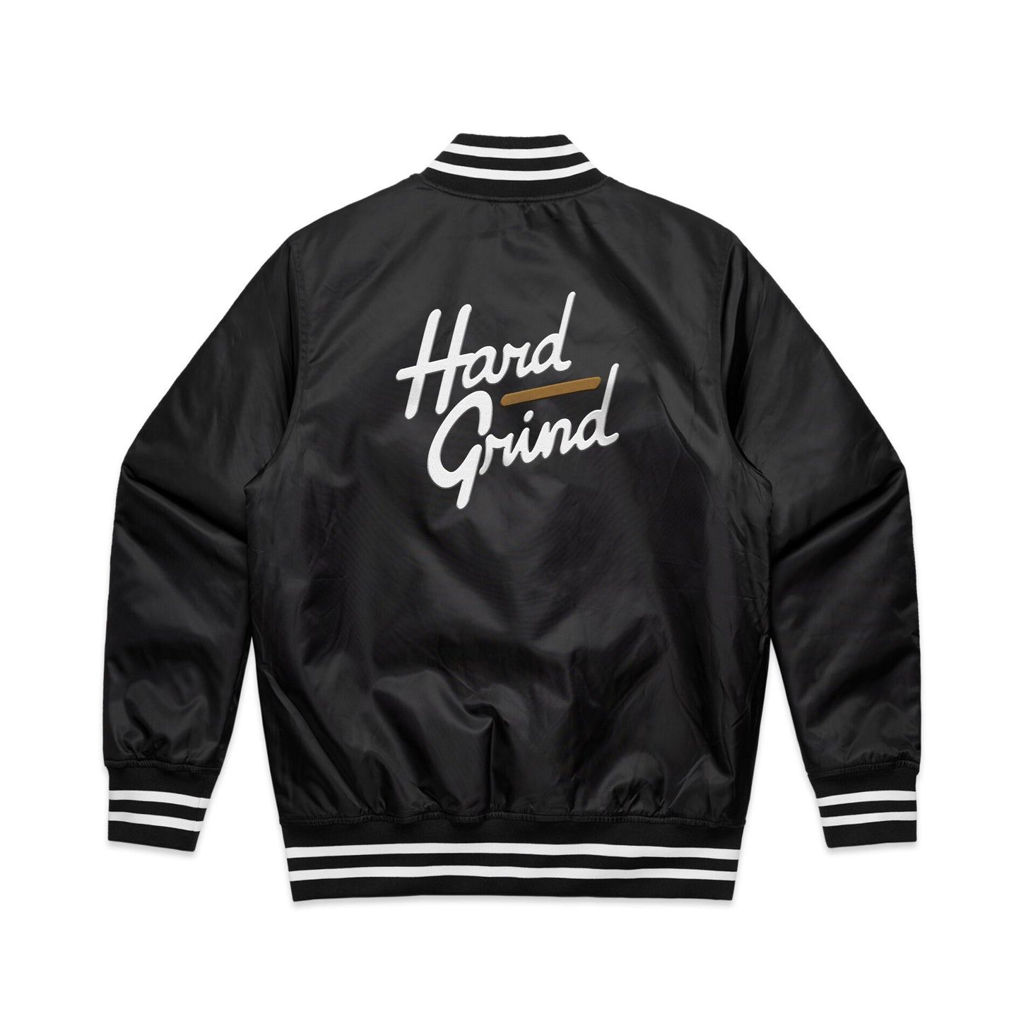 Italic Logo College Bomber Jacket Black