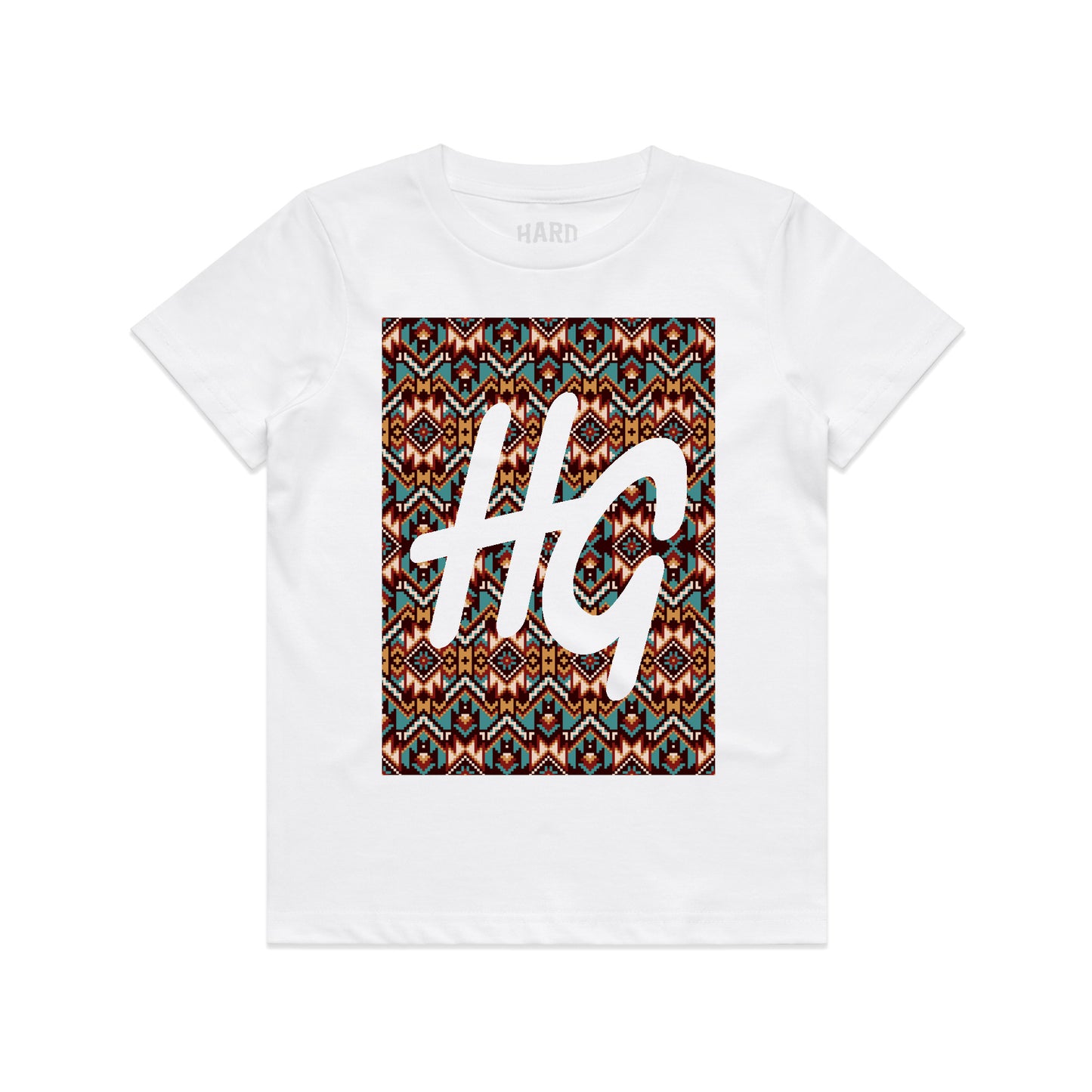 Kids Aztec Logo Tee White