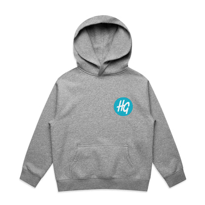 Kids Geoflower Logo Hoodie Grey