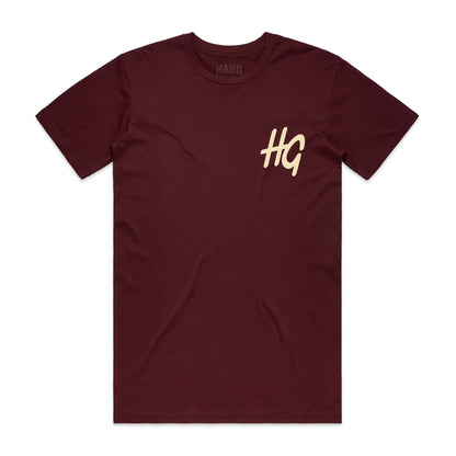 Italic Logo BP Tee Burgundy