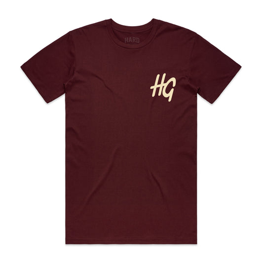 Italic Logo BP Tee Burgundy